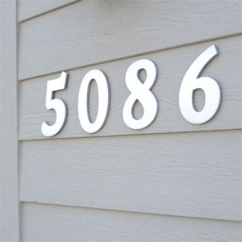 metal etched out house numbers|custom metal address numbers.